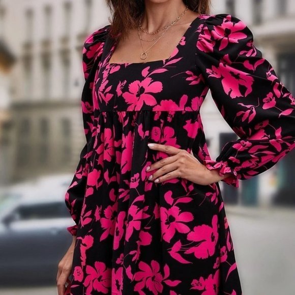 Pink And Black Womens Dress - Picture 3 of 4